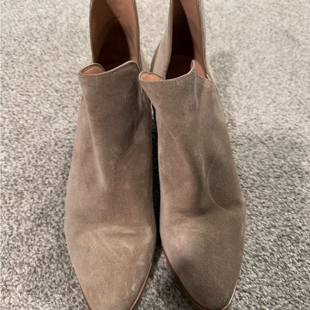 Sigerson Morrison Taupe Suede Ankle Booties
